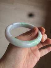 Load image into Gallery viewer, 58mm Certified Type A 100% Natural sunny green/purple Jadeite Jade bangle N84-0624
