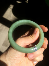 Load image into Gallery viewer, 55.5mm certified 100% Natural green/yellow nephrite Hetian Jade bangle HE17-8450
