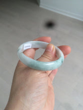 Load image into Gallery viewer, 52mm certified Type A 100% Natural green/white oval Jadeite Jade bangle AR70-4208
