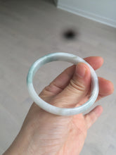 Load image into Gallery viewer, 52mm certified Type A 100% Natural green/white oval Jadeite Jade bangle AR70-4208
