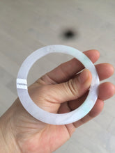 Load image into Gallery viewer, 57mm 100% natural Type A sunny green/white/purple slim flat style jadeite jade bangle AC61-4574
