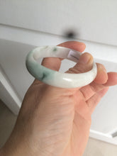 Load image into Gallery viewer, 52mm certified Type A 100% Natural green/white oval Jadeite Jade bangle AR70-4208
