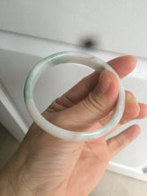 Load image into Gallery viewer, 52mm certified Type A 100% Natural green/white oval Jadeite Jade bangle AR70-4208
