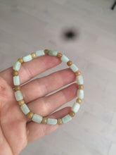 Load image into Gallery viewer, 100% natural type A icy green/purple jadeite jade beads bracelet AQ83
