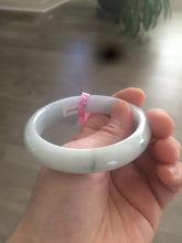 Load image into Gallery viewer, 56mm Type A 100% Natural green/white Jadeite Jade bangle Z15
