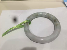 Load image into Gallery viewer, 56mm certified 100% Natural type A chubby round cut light green/purple Jadeite Jade bangle AJ20-4826
