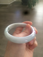 Load image into Gallery viewer, 56mm Type A 100% Natural green/white Jadeite Jade bangle Z15
