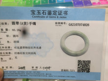 Load image into Gallery viewer, 56mm certified 100% Natural type A chubby round cut light green/purple Jadeite Jade bangle AJ20-4826
