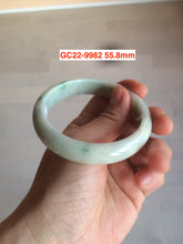 Load image into Gallery viewer, 53-55mm certifaied Type A 100% Natural sunny green/white/black Jadeite Jade bangle (with defects) Group AD48
