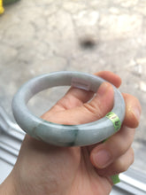 Load image into Gallery viewer, 57mm certificated Type A 100% Natural light green Jadeite Jade bangle L88-1110
