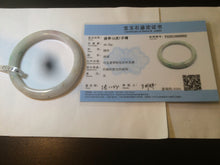 Load image into Gallery viewer, 57.9mm Certified Type A 100% Natural sunny green/purple/white Jadeite Jade bangle U87-0992
