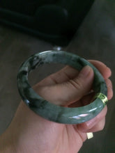 Load image into Gallery viewer, 57.7mm Certified Type A 100% Natural green Jadeite Jade bangle N74-9582
