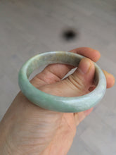 Load image into Gallery viewer, 50.5mm Certified Type A 100% Natural sunny green/purple oval Jadeite Jade bangle AT1-0683
