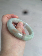 Load image into Gallery viewer, Sale! 53.9mm Type A 100% Natural light green/brown/red Jadeite Jade bangle Q91-8624
