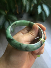 Load image into Gallery viewer, 57.7mm Certified Type A 100% Natural green Jadeite Jade bangle N74-9582
