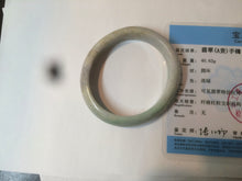 Load image into Gallery viewer, 50.5mm Certified Type A 100% Natural sunny green/purple oval Jadeite Jade bangle AT1-0683
