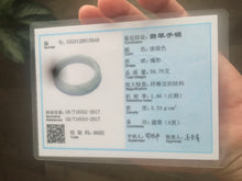 Load image into Gallery viewer, 57mm Certified Type A 100% Natural carving light green/purple Jadeite Jade bangle Z17-5649
