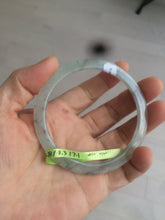 Load image into Gallery viewer, 57.8mm certified Type A 100% Natural icy light green/black super thin Jadeite bangle X70-8416
