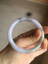 Load image into Gallery viewer, 53.2mm certificated Type A 100% Natural green/purple round cut Jadeite Jade bangle AT2-3497
