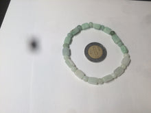 Load image into Gallery viewer, 100% natural type A icy green/purple jadeite jade beads bracelet AQ83
