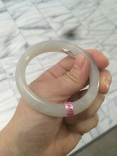 Load image into Gallery viewer, 53.7mm Certified Type A 100% Natural icy beige/white/gray Hetian (nephrite) Jade bangle N75-2037 卖了
