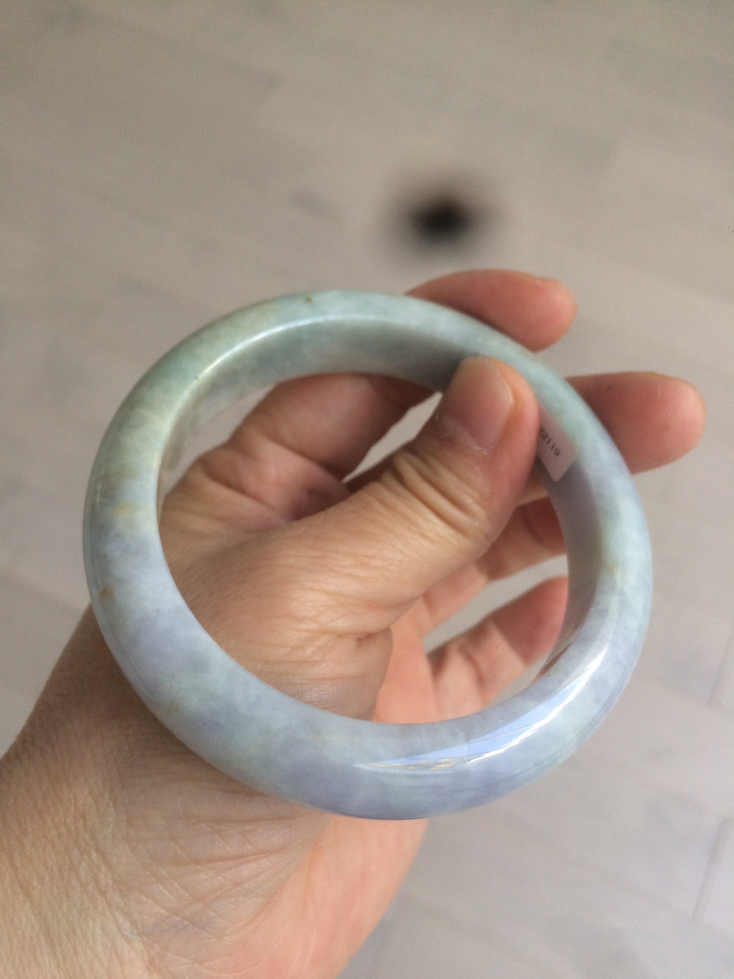 57.5mm Certified Type A 100% Natural green purple jadeite jade bangle AM27-2119