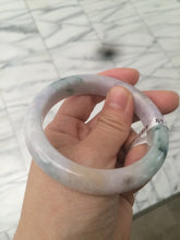 Load image into Gallery viewer, 55.5mm Certified 100% natural Type A green/purple/red (福禄寿)jadeite jade bangle U90-0518
