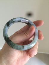 Load image into Gallery viewer, 55.3mm certified Type A 100% Natural dark green/purple Jadeite Jade bangle AC57-5788
