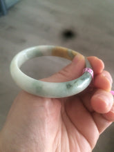 Load image into Gallery viewer, 52.6mm 100% natural Type A green/yellow/white jadeite jade bangle Z16
