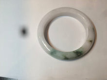 Load image into Gallery viewer, 61.4mm Certified Type A 100% Natural green/white Jadeite Jade bangle AT4-0656
