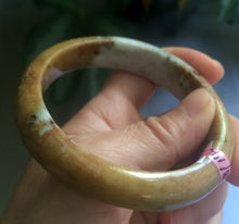 Load image into Gallery viewer, 58mm Certified 100% natural Type A yellow/brown/purple jadeite jade bangle A44-3379
