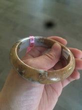 Load image into Gallery viewer, 58mm Certified 100% natural Type A yellow/brown/purple jadeite jade bangle A44-3379
