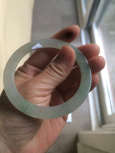Load image into Gallery viewer, 54.9mm certified Type A 100% Natural icy green/white super thin Jadeite bangle Q33-0414
