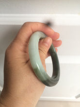 Load image into Gallery viewer, 54.5mm Type A 100% Natural dark green and white Jadeite Jade bangle AR67-4812
