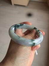 Load image into Gallery viewer, 58.8mm Certified Type A 100% Natural light green/purple jadeite jade bangle Q98-1403
