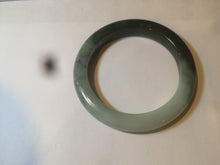 Load image into Gallery viewer, 54.5mm Type A 100% Natural dark green and white Jadeite Jade bangle AR67-4812
