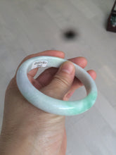 Load image into Gallery viewer, 55.5 mm Certified type A 100% Natural sunny green/white (白底青)/purple Jadeite bangle H160-1843
