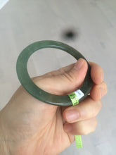 Load image into Gallery viewer, 52mm Certified Type A 100% Natural blue/dark green/black super thin Jadeite Jade bangle X62-7339
