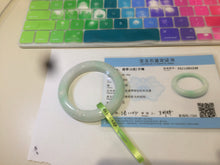 Load image into Gallery viewer, 52.5mm Certified Type A 100% Natural sunny green/white Jadeite Jade bangle R84-14548
