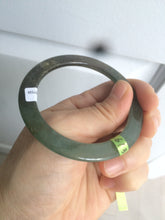 Load image into Gallery viewer, 52mm Certified Type A 100% Natural blue/dark green/black super thin Jadeite Jade bangle X62-7339
