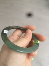 Load image into Gallery viewer, 52mm Certified Type A 100% Natural blue/dark green/black super thin Jadeite Jade bangle X62-7339
