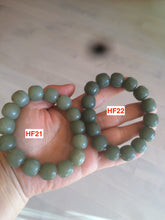 Load image into Gallery viewer, 100% Natural 13.8x13mm green/yellow/brown/blue vintage style nephrite Hetian Jade bead man bracelet HF22
