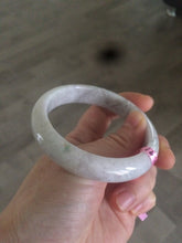 Load image into Gallery viewer, 56.9mm 100% natural Type A light purple/gray/white jadeite jade bangle Z20
