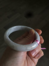 Load image into Gallery viewer, 56.9mm 100% natural Type A light purple/gray/white jadeite jade bangle Z20
