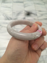 Load image into Gallery viewer, 56.9mm 100% natural Type A light purple/gray/white jadeite jade bangle Z20
