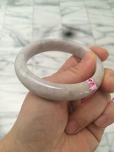 Load image into Gallery viewer, 56.9mm 100% natural Type A light purple/gray/white jadeite jade bangle Z20
