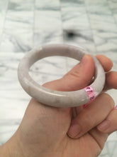 Load image into Gallery viewer, 56.9mm 100% natural Type A light purple/gray/white jadeite jade bangle Z20
