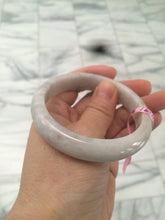 Load image into Gallery viewer, 56.9mm 100% natural Type A light purple/gray/white jadeite jade bangle Z20
