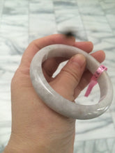 Load image into Gallery viewer, 56.9mm 100% natural Type A light purple/gray/white jadeite jade bangle Z20
