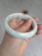 Load image into Gallery viewer, 59mm certified 100% natural light green/yellow  jadeite jade bangle M77-0706
